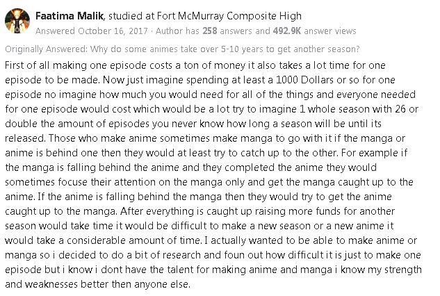 Anime New Season Answer on Quora