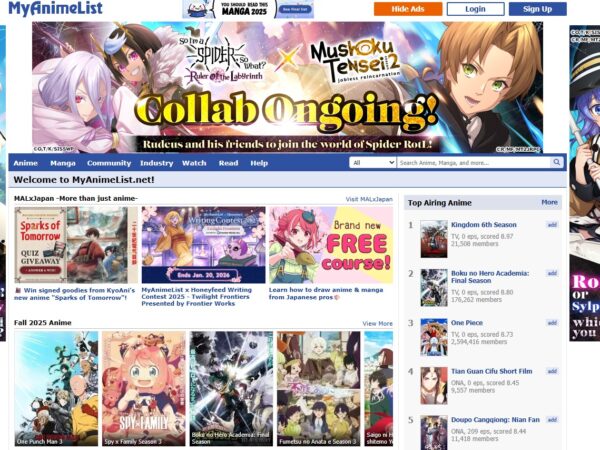 MyAnimeList Site Access Was Banned in Russia